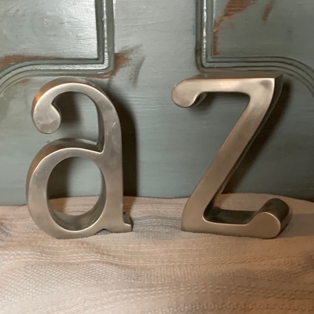 A to Z Pewter Book Ends